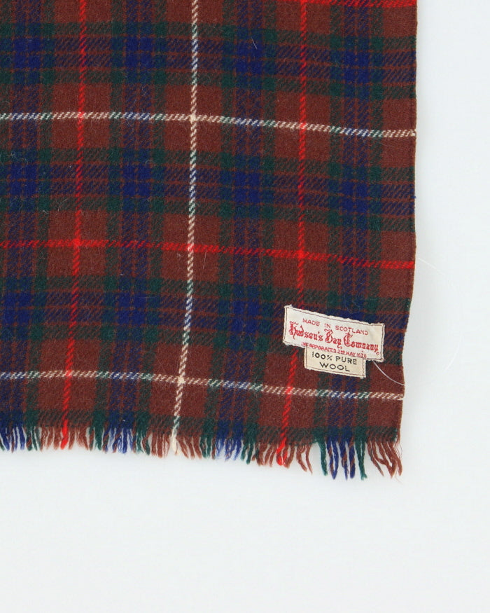 Vintage Hudson's Bay Brown Checked Scarf