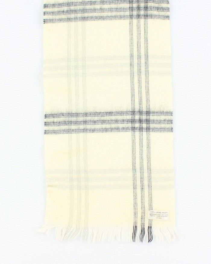 Vintage Wool Checked Scarf