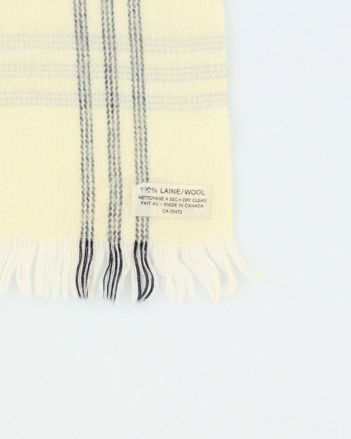 Vintage Wool Checked Scarf