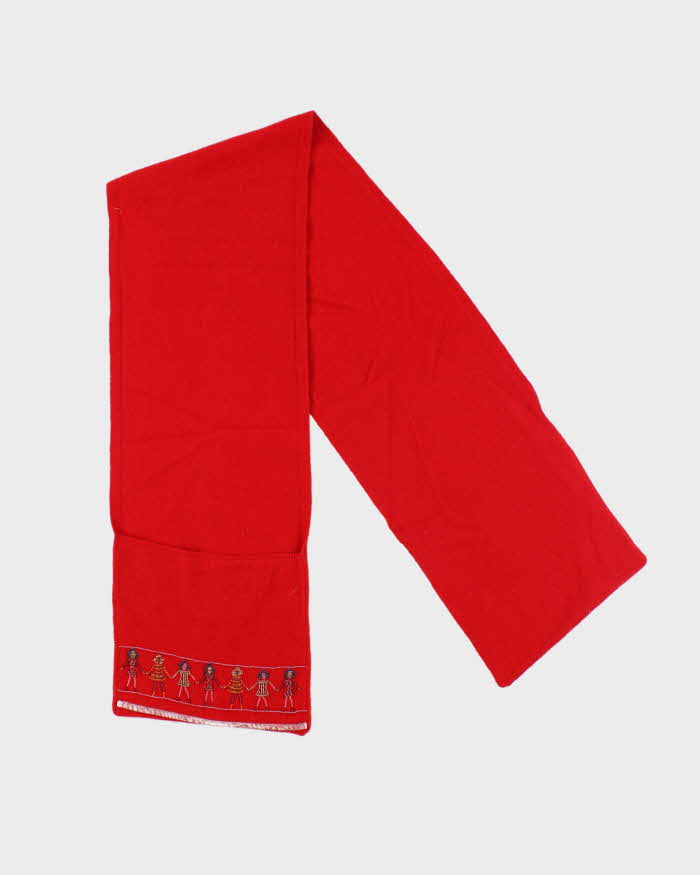 Vintage Y2k 00s Jessica Wool Beaded Scarf