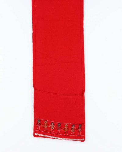Vintage Y2k 00s Jessica Wool Beaded Scarf