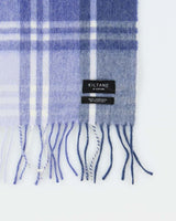 Vintage Kiltane Blue Check Wool Scarf