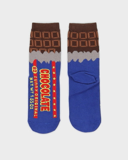 Chocolate Blue Socks - One Size