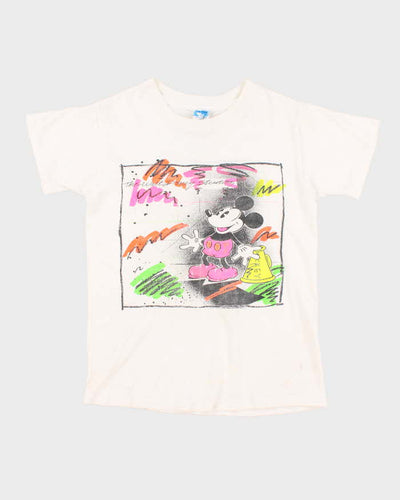 Vintage 80s/90s Disney Mickey Neon T-Shirt - S