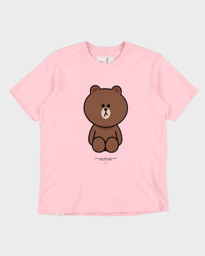 Chocolate Teddy Pink T-Shirt - XS