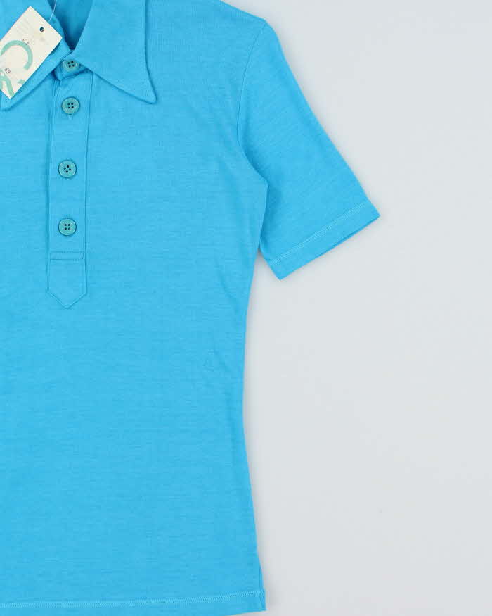 DSWT 1970s Benetton Short Sleeve Polo Shirt - XS
