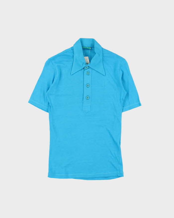 DSWT 1970s Benetton Short Sleeve Polo Shirt - S