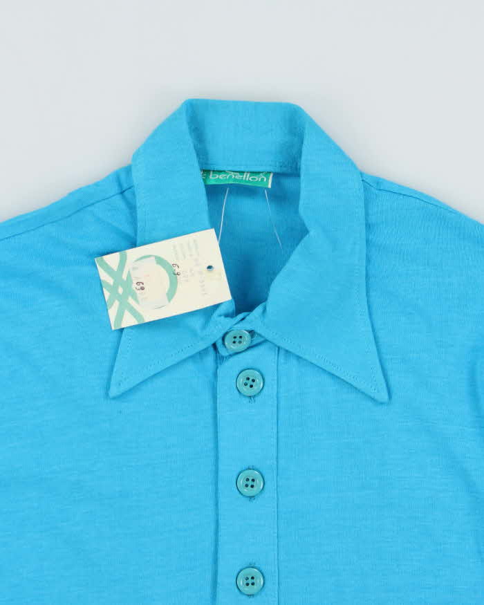 DSWT 1970s Benetton Short Sleeve Polo Shirt - S