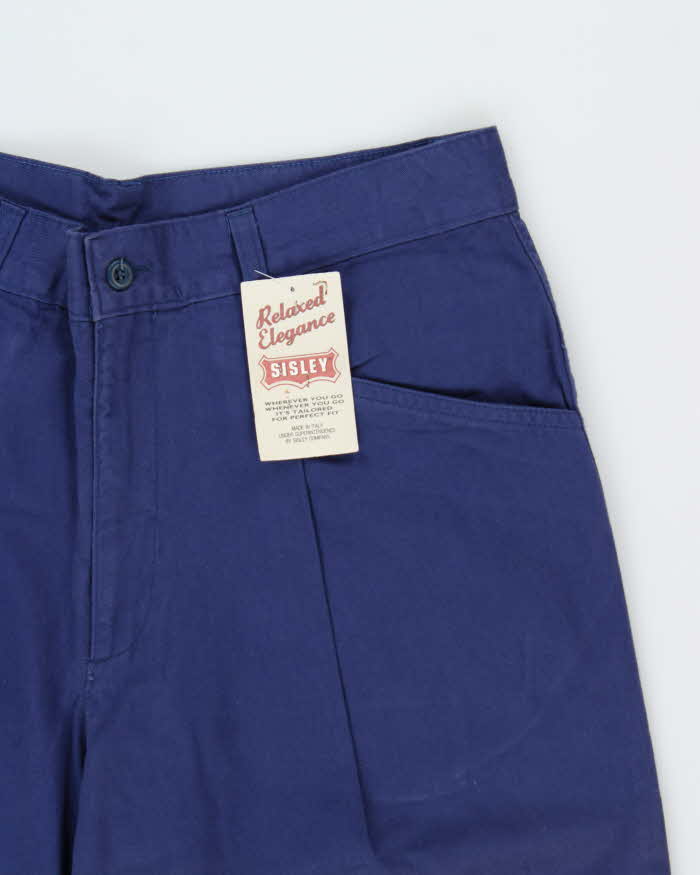DSWT 1980s Sisley Cotton Relaxed Fit Trousers - W32 L32