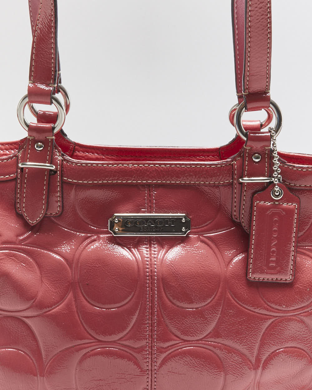 Vintage Y2k 2000s Coach Gallery Embossed Patent Leather Handbag