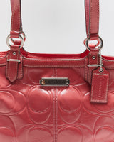 Vintage Y2k 2000s Coach Gallery Embossed Patent Leather Handbag