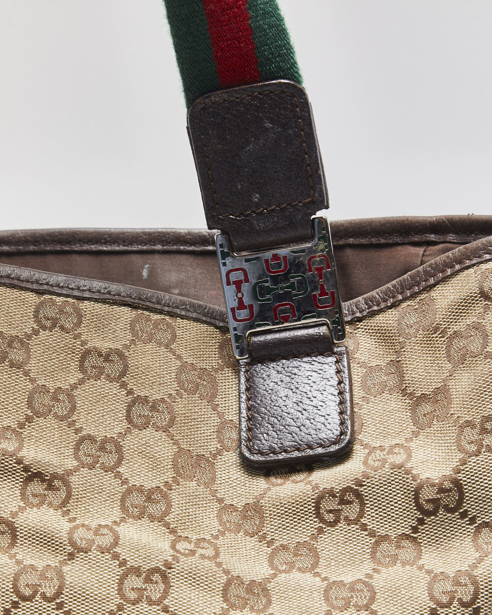 Vintage Gucci Sherry Line Tote Hopper Handbag