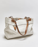 Vintage Y2k 2000s Coach Penelope Snakeskin Trim Tote Handbag