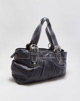Vintage Y2k 00s Coach Soho Pleated Leather Tote Handbag