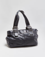 Vintage Y2k 00s Coach Soho Pleated Leather Tote Handbag
