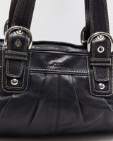 Vintage Y2k 00s Coach Soho Pleated Leather Tote Handbag
