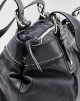 Vintage Y2k 00s Coach Soho Pleated Leather Tote Handbag