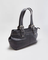 Vintage Y2k 00s Coach Soho Pleated Leather Tote Handbag