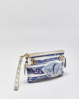 Vintage Y2k 00s Coach Embroidered Sequin Fish Wristlet Bag