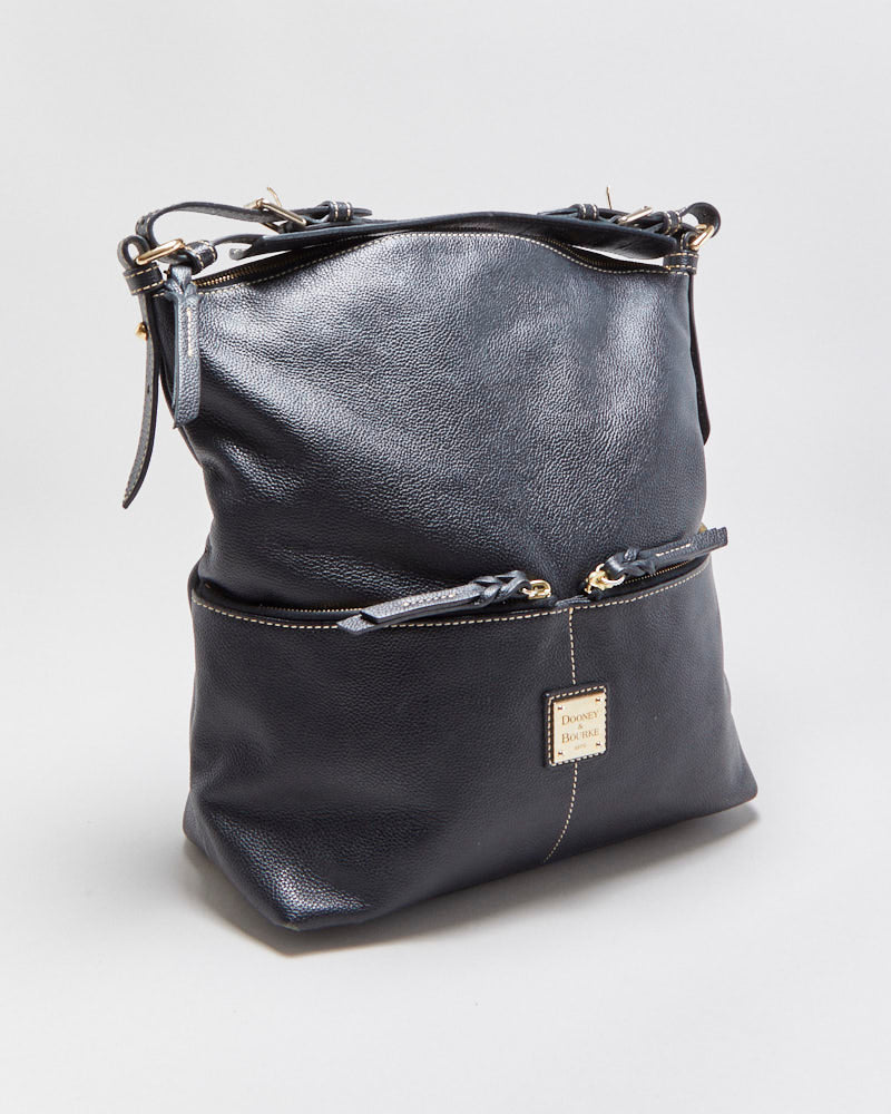 Vintage Dooney &amp; Bourke Dillen Pebbled Leather Hobo Handbag