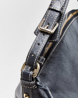 Vintage Dooney &amp; Bourke Dillen Pebbled Leather Hobo Handbag