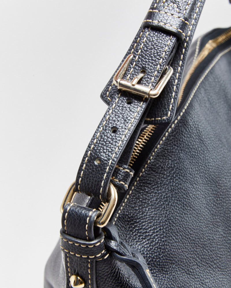 Vintage Dooney &amp; Bourke Dillen Pebbled Leather Hobo Handbag