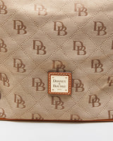 Vintage Dooney &amp; Bourke Monogram Canvas Hobo Handbag