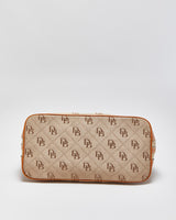 Vintage Dooney &amp; Bourke Monogram Canvas Hobo Handbag
