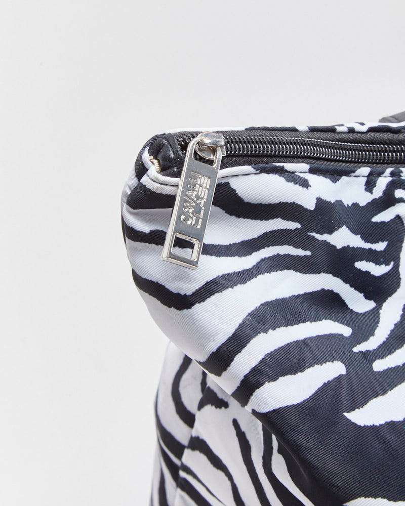 Vintage Y2K 00s Cavalli Class Zebra Print Tote Bag