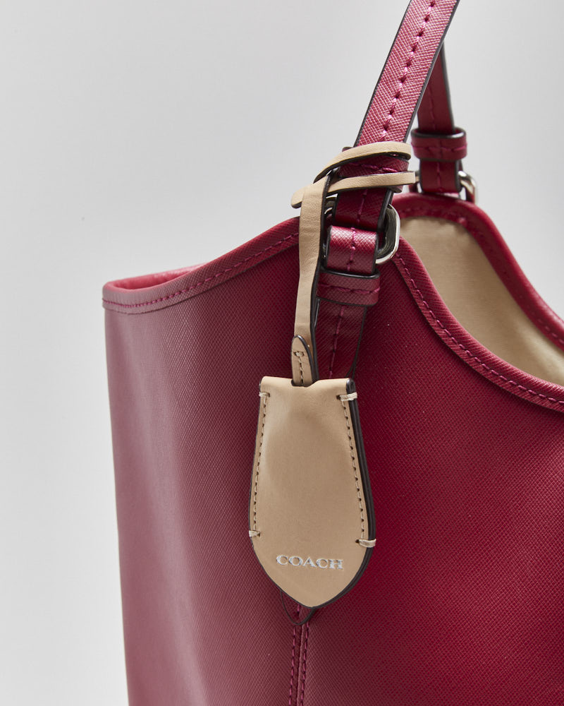 Vintage Y2K 00s Coach Payton Raspberry Large Leather Tote Handbag