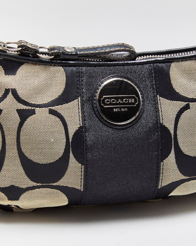 Vintage Y2K 00s Coach Signature Stripe Handbag