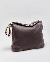 Vintage Y2K 00s Coach Chelsea Pebbled Leather Turnlock Hobo Handbag