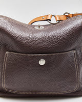 Vintage Y2K 00s Coach Chelsea Pebbled Leather Turnlock Hobo Handbag