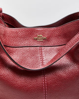 Vintage Y2K 00s Coach Lexy Pebbled Leather Hobo Crossbody Handbag