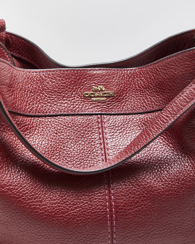 Vintage Y2K 00s Coach Lexy Pebbled Leather Hobo Crossbody Handbag