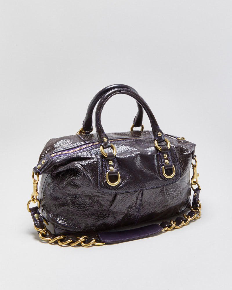 Vintage Y2K 00s Coach Madison Sabrina Patent Leather Satchel