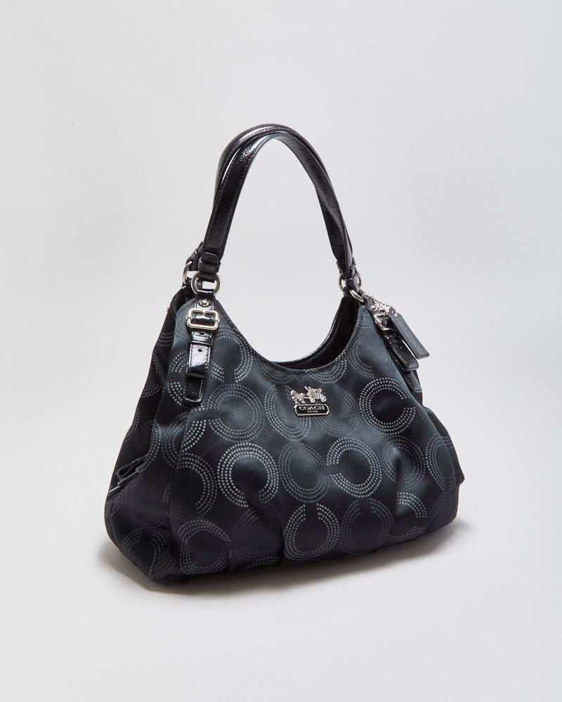 Vintage Y2K 00s Coach Madison Dotted Op Art Maggie Shoulder Bag