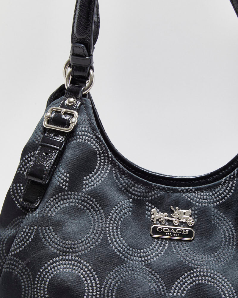 Vintage Y2K 00s Coach Madison Dotted Op Art Maggie Shoulder Bag