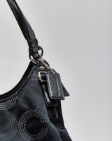 Vintage Y2K 00s Coach Madison Dotted Op Art Maggie Shoulder Bag