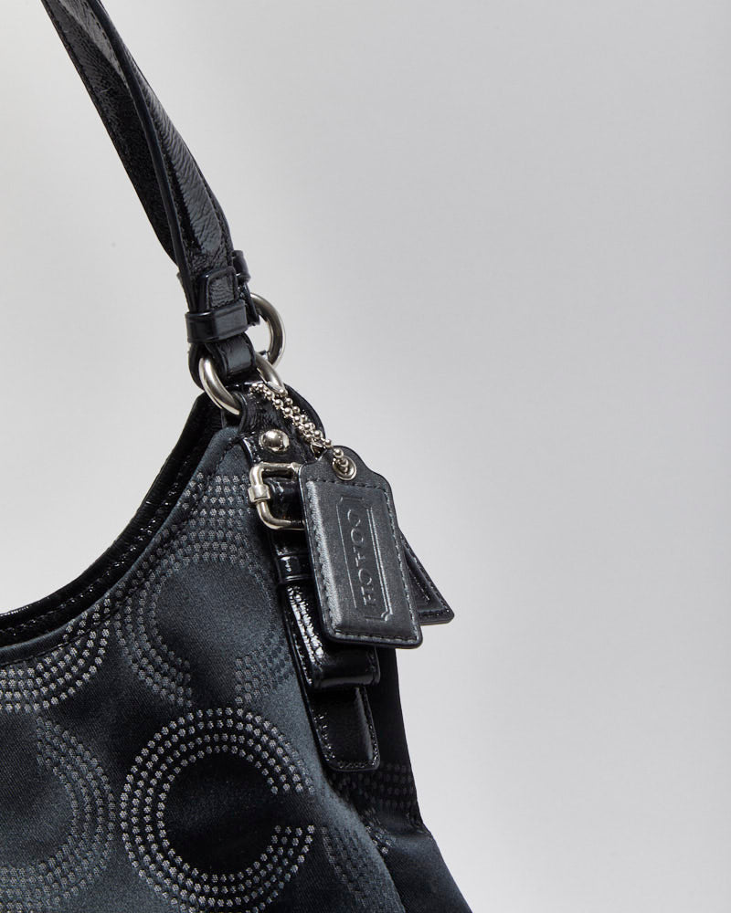 Vintage Y2K 00s Coach Madison Dotted Op Art Maggie Shoulder Bag