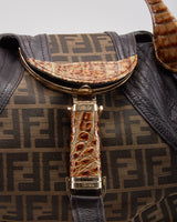 Vintage Fendi Zucca Canvas Spy Handbag