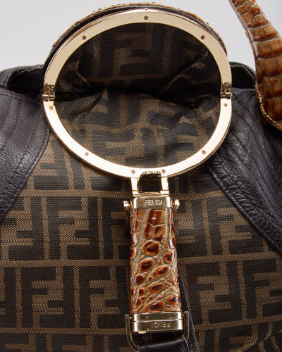 Vintage Fendi Zucca Canvas Spy Handbag