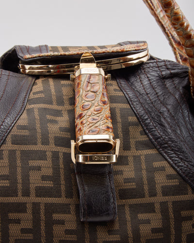 Vintage Fendi Zucca Canvas Spy Handbag