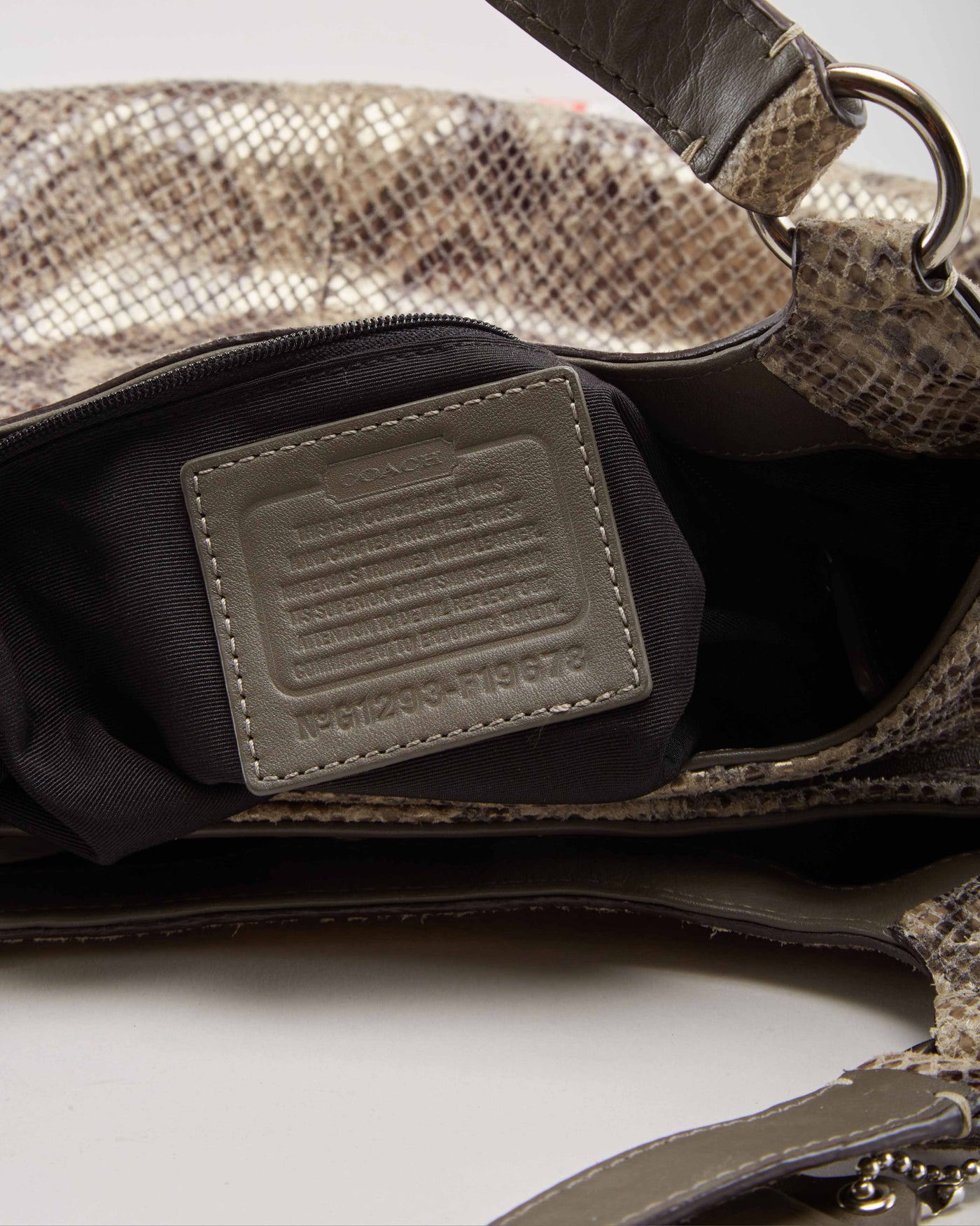Coach Snake Skin Handbag