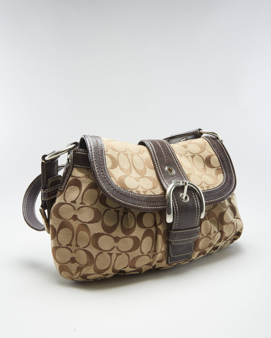 Y2K 00s Coach Monogram Shoulder Bag - O/S