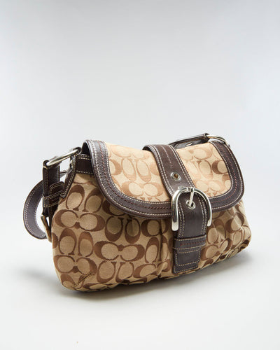 Y2K 00s Coach Monogram Shoulder Bag - O/S