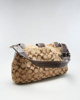 Y2K 00s Coach Monogram Shoulder Bag - O/S