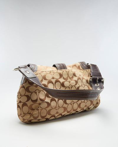 Y2K 00s Coach Monogram Shoulder Bag - O/S