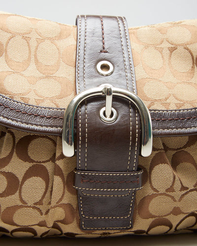 Y2K 00s Coach Monogram Shoulder Bag - O/S