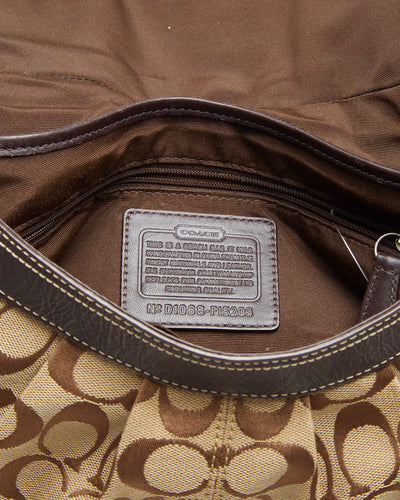 Y2K 00s Coach Monogram Shoulder Bag - O/S